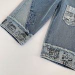 [90-140cm]落書き デニムパンツ - Image 6
