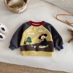 [73-120cm] キャラクター 刺繍 あったか トレーナー - Image 2