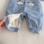 [66-90cm]コーデュロイ 犬 刺繍 カバーオール - Image 2