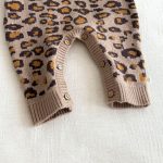 [66-120cm]レオパード ニット カバーオールorセーター - Image 3
