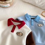 [73-120cm] 配色 裏起毛 スウェット - Image 3