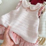 [73-120cm] ツイード風 お姫様 ワンピース&リボンアクセ - Image 9