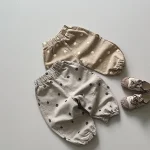 [80-130cm]カジュアル パンツ ドット 履きやすい ボトムス