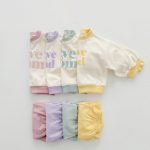 [80-130cm]セットアップ 笑顔柄 英字プリント 二点セット - Image 11