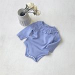 [66-90cm]ロンパース フリル付き 無地 肌に優しい ベビー服 - Image 14