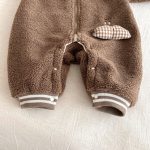 [66-90cm]韓国風 ボアフードカバーオール - Image 15