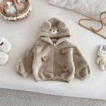 [73-120cm] 両面ボア フード ジャケット - Image 3