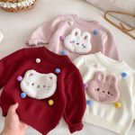 [73-120cm] ぽんぽん付き ニット セーター - Image 10