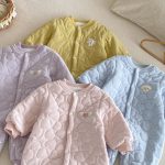 [66-90cm] マカロンカラー 刺繍 カバーオール - Image 7