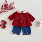 [73-120cm] 丸襟 レトロ 厚手 コート - Image 15