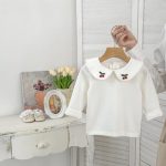 [73-120cm]学院風 チェック ワンピース or さくらんぼ 刺繍襟 Tシャツ - Image 13