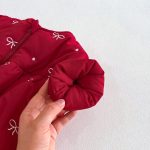 [73-120cm] 蝶結び 刺繍 中綿アウター - Image 5