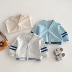 [73-120cm] ボーダー カーディガン - Image 5