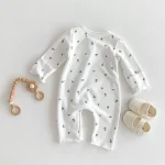 [66-90cm] 花柄 ロンパース - Image 8