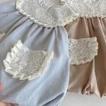 [73-110cm] レース襟 ワンピースor インナーシャツ - Image 5