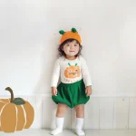 [73-100cm]帽子付き ハロウィーンかぼちゃ 3点セット - Image 4