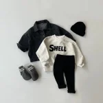 [66-100cm] スリム コットン ストライプ ベビー ロング パンツ - Image 20