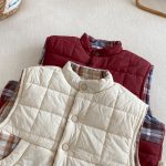 [73-120cm] 刺繍 カートゥーン リバーシブル ベスト