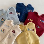 [73-120cm] 刺繍 フード付き スターあったか アウター - Image 10