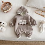 [66-90cm] アニマル 刺繍 カバーオール