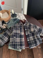 [90-140cm] ギンガム チェック ジャケット - Image 12