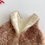 [73-120cm] かわいい トナカイ あったか カバーオール/フード付きアウター - Image 3