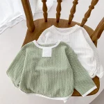 [66-100cm] ボタン シンプル トップス - Image 4