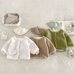 [66-100cm] ポケット付き ボア アウター - Image 7