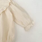 [66-130cm] リボンレース ロンパース OR ワンピース - Image 3