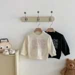 [80-130cm] 英字 プリントプルオーバー トレーナー - Image 15