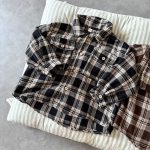 [80-150cm]シャツ チェック柄 カジュアル 合わせやすい トップス - Image 8