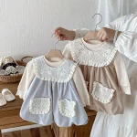 [73-110cm] レース襟 ワンピースor インナーシャツ