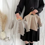 [73-100cm] サイドボタン ボーダー シャツ - Image 11