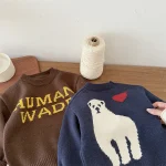 [90-150cm] 熊柄 セーター - Image 4