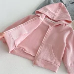 [80-130cm]セットアップ シンプル フード付き カジュアル 二点セット - Image 7