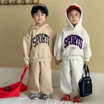 [80-150cm] 英字プリント ボア付き セットアップ - Image 9