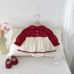 [66-90cm]ロンパース 蝶結び レッド 可愛い おしゃれ 定番 - Image 3