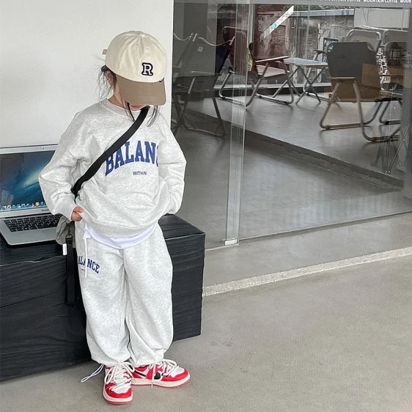 [80-130cm] 英字プリント カジュアル セットアップ