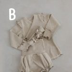 [66-90cm]トップス&ブルマ ナチュラル 赤ちゃん 柔らかい 肌に優しい ベビー服 - Image 11