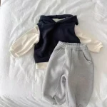 [73-100cm] 韓国風 ポケット付き ボア付き カジュアル パンツ - Image 11