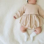 [66-90cm] ワッフル ロンパース - Image 2