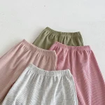 [80-130cm]セットアップ 英字刺繡 ワッフル シンプル 子供服 - Image 8