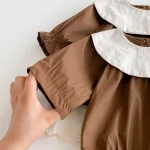 [66-100cm] 丸襟 ワンピース  or ロンパース - Image 14