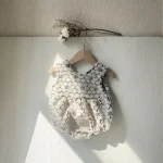 [66-90cm] 花模様 ロンパース - Image 5