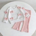 [66-100cm]セットアップ ベビー 女の子 リボン付き 可愛い - Image 6