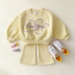 [73-120cm]刺繍 スウェット&フレアパンツ セット - Image 4