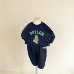 [66-110cm]ベビー セットアップ くま柄 トレーナー 上下セット おしゃれ 人気 - Image 2