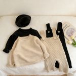[66-100cm]ベビー 新作 シンプル ニット セーター/サロペット 単品 - Image 3