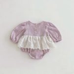 [66-90cm]ベビー 女の子 ロンパース おしゃれ レイヤード風 - Image 4