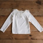 [90-150cm]インナーシャツ チュール フリル襟 トップス - Image 10